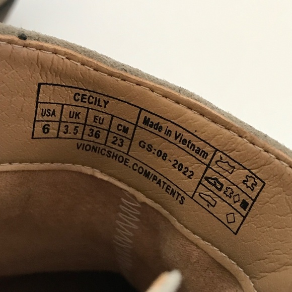 VIONIC Cecily Ankle Boots Suede Waterproof Stone Women’s Size 6 - Picture 15 of 15